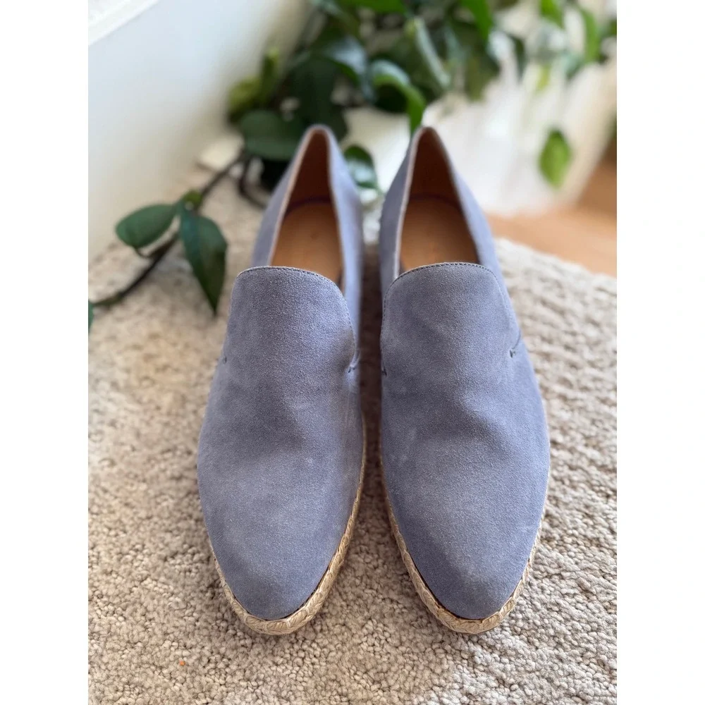 NWOB M.Gemi Agio Suede Espadrille Loafers Italian Luxury Blue 42 US 11